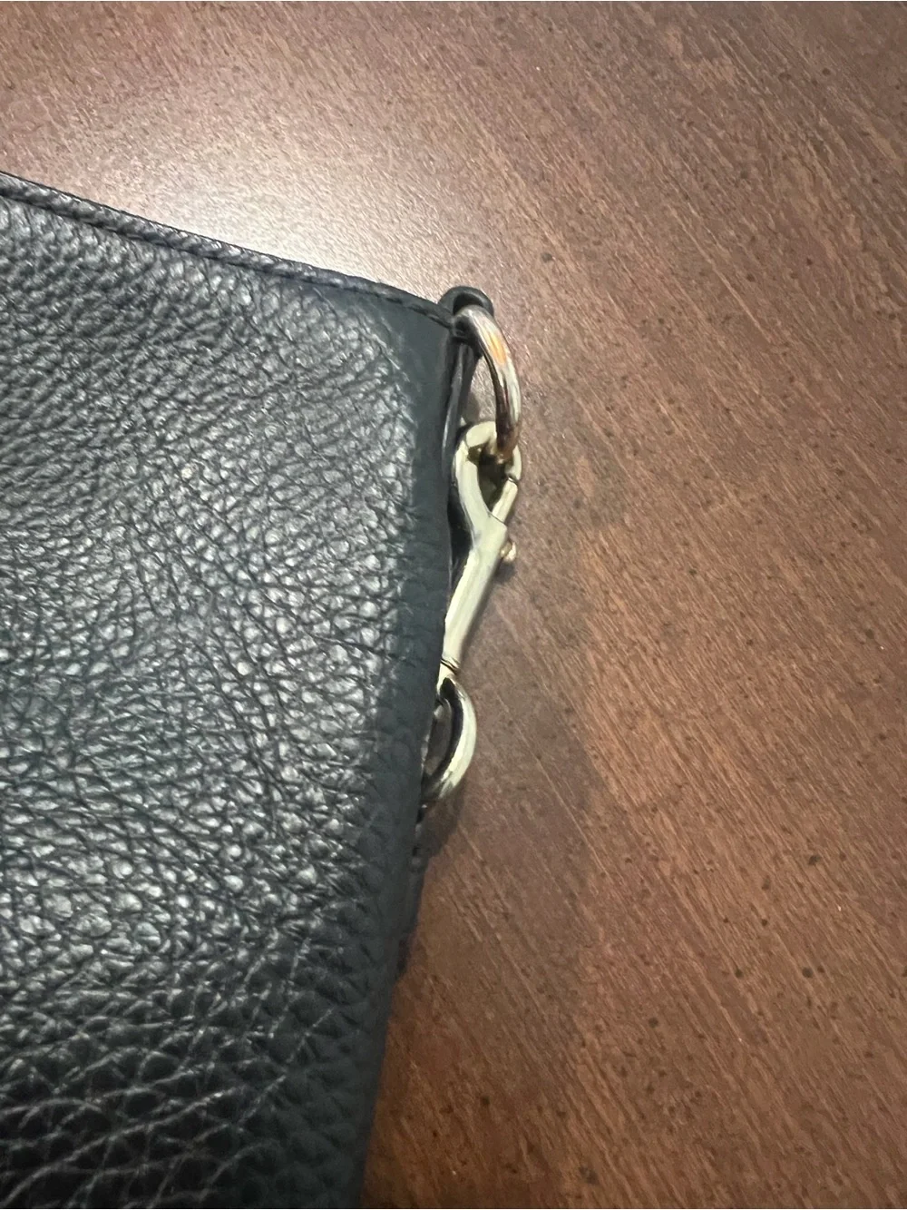 Coach Black Pebbled Leather Satchel with Gold Hardware and Strap